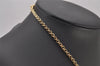 Authentic Christian Dior Gold Tone Rhinestone Chain Pendant Necklace CD 9235I