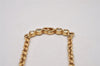 Authentic Christian Dior Gold Tone Rhinestone Chain Pendant Necklace CD 9235I