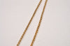 Authentic Christian Dior Gold Tone Rhinestone Chain Pendant Necklace CD 9235I