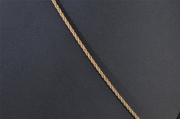 Authentic Christian Dior Gold Tone Chain Pendant Necklace CD 9236I