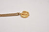 Authentic Christian Dior Gold Tone Chain Pendant Necklace CD 9236I