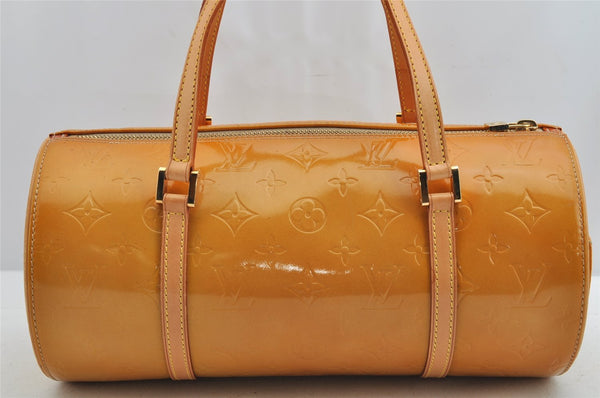 Authentic Louis Vuitton Vernis Bedford Hand Bag Yellow Beige M91006 LV 9236J