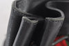 Authentic GUCCI Web Sherry Line Drawstring Backpack Leather Black Junk 9238I