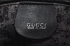 Authentic GUCCI Web Sherry Line Drawstring Backpack Leather Black Junk 9238I
