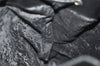 Authentic GUCCI Web Sherry Line Drawstring Backpack Leather Black Junk 9238I