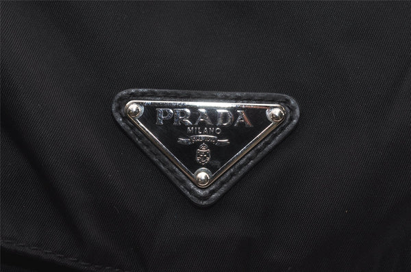 Authentic PRADA Nylon Tessuto Leather Shoulder Cross Body Bag Purse Black 9239I