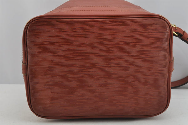 Authentic Louis Vuitton Epi Noe Shoulder Drawstring Bag Brown M44028 LV 9239J