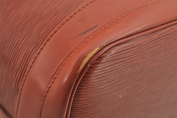 Authentic Louis Vuitton Epi Noe Shoulder Drawstring Bag Brown M44028 LV 9239J