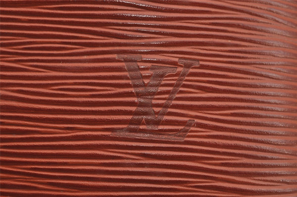 Authentic Louis Vuitton Epi Noe Shoulder Drawstring Bag Brown M44028 LV 9239J