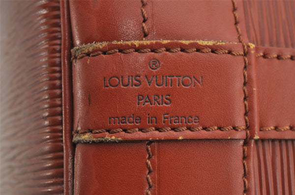 Authentic Louis Vuitton Epi Noe Shoulder Drawstring Bag Brown M44028 LV 9239J