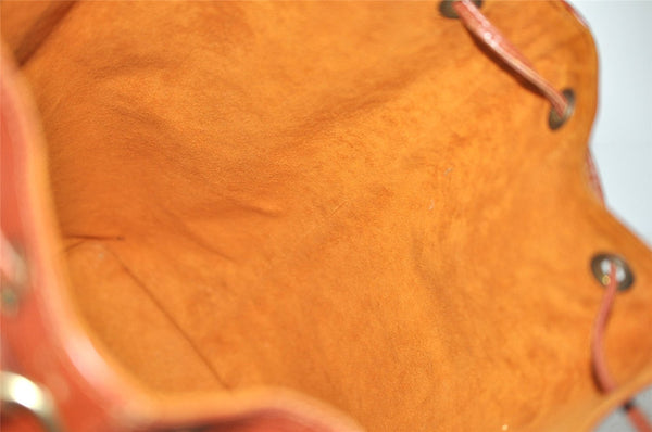 Authentic Louis Vuitton Epi Noe Shoulder Drawstring Bag Brown M44028 LV 9239J