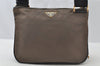 Authentic PRADA TESSUTO Nylon Leather Shoulder Cross Body Bag BT0222 Gray 9240I