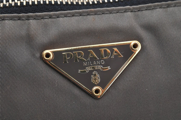 Authentic PRADA TESSUTO Nylon Leather Shoulder Cross Body Bag BT0222 Gray 9240I