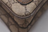 Authentic GUCCI Web Sherry Line Shoulder Bag GG PVC Leather Brown Junk 9241I