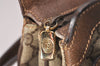 Authentic GUCCI Web Sherry Line Shoulder Bag GG PVC Leather Brown Junk 9241I