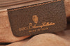 Authentic GUCCI Web Sherry Line Shoulder Bag GG PVC Leather Brown Junk 9241I