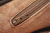 Authentic GUCCI Web Sherry Line Shoulder Bag GG PVC Leather Brown Junk 9241I