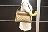 Authentic GUCCI Web Sherry Line Shoulder Bag GG PVC Leather Brown Junk 9241I