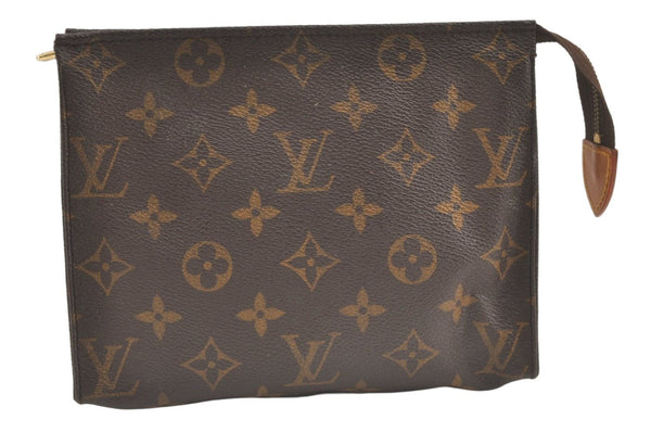 Auth Louis Vuitton Monogram Poche Toilette 19 M47544 Cosmetics Pouch Junk 9241J