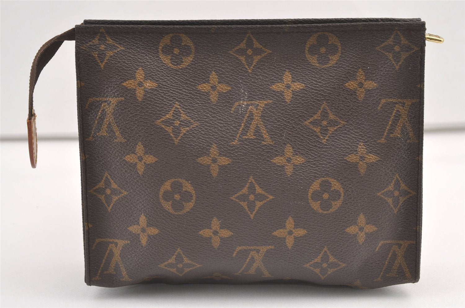 Auth Louis Vuitton Monogram Poche Toilette 19 M47544 Cosmetics Pouch Junk 9241J