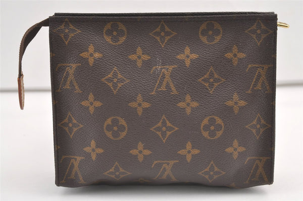 Auth Louis Vuitton Monogram Poche Toilette 19 M47544 Cosmetics Pouch Junk 9241J