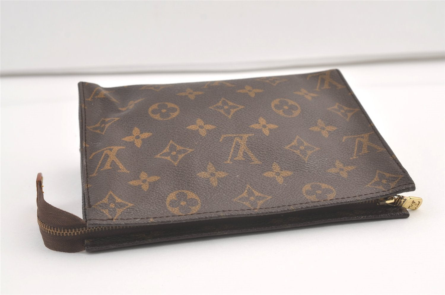 Auth Louis Vuitton Monogram Poche Toilette 19 M47544 Cosmetics Pouch Junk 9241J