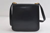 Authentic GUCCI Vintage Horsebit Shoulder Bag Purse Leather Navy 9243I