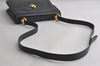 Authentic GUCCI Vintage Horsebit Shoulder Bag Purse Leather Navy 9243I