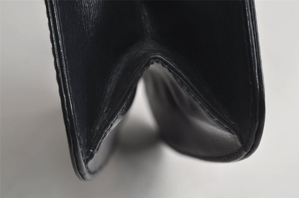 Authentic GUCCI Vintage Horsebit Shoulder Bag Purse Leather Navy 9243I