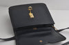 Authentic GUCCI Vintage Horsebit Shoulder Bag Purse Leather Navy 9243I
