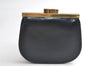 Authentic GUCCI Vintage Horsebit Shoulder Bag Purse Leather Navy 9243I