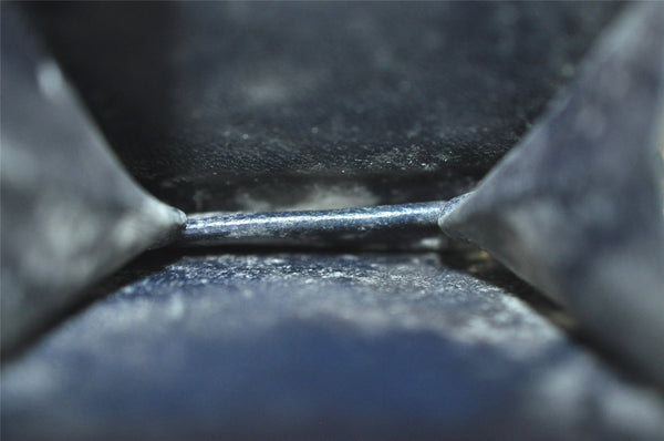 Authentic GUCCI Vintage Horsebit Shoulder Bag Purse Leather Navy 9243I