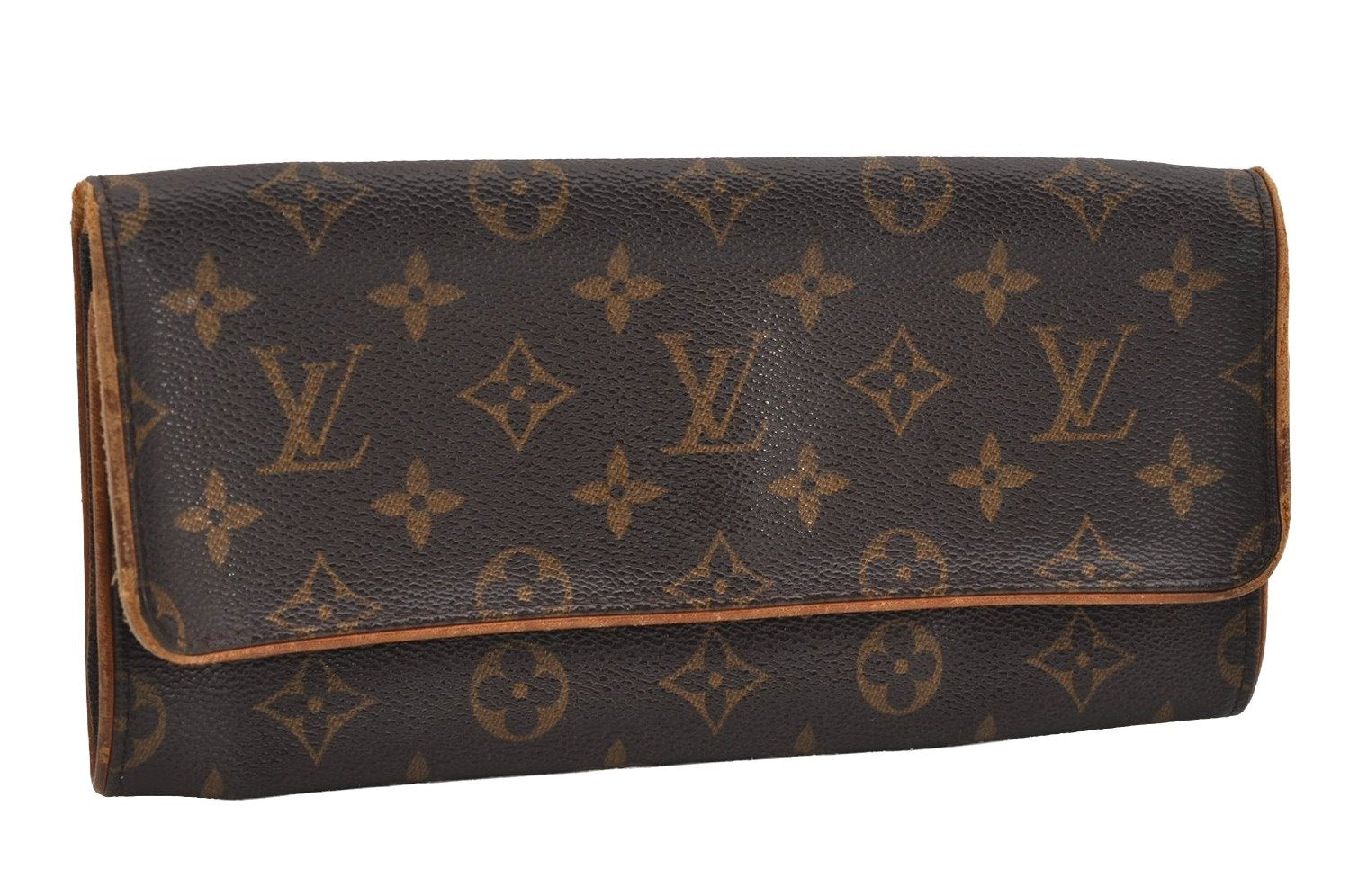 Authentic Louis Vuitton Monogram Pochette Twin GM Shoulder Bag M51852 LV 9244I