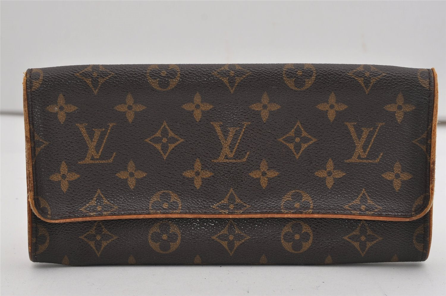 Authentic Louis Vuitton Monogram Pochette Twin GM Shoulder Bag M51852 LV 9244I