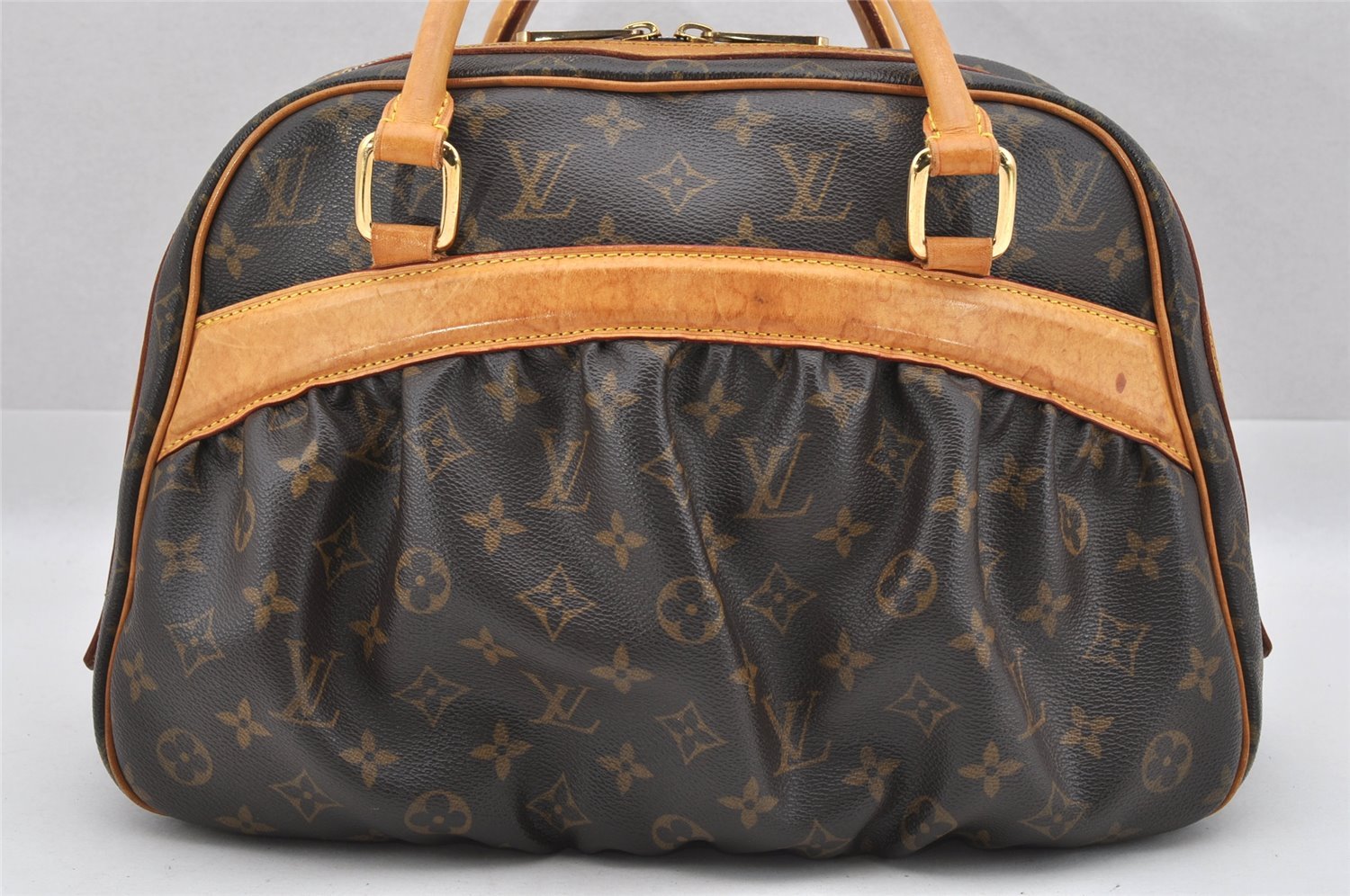 Authentic Louis Vuitton Monogram Mizi Hand Bag Purse M40058 LV 9245I