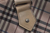 Authentic BURBERRY BLUE LABEL Vintage Check Hand Bag Nylon Leather Pink 9245J