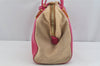 Authentic FENDI Chameleon 2Way Shoulder Hand Bag Canvas Leather Beige Pink 9246J