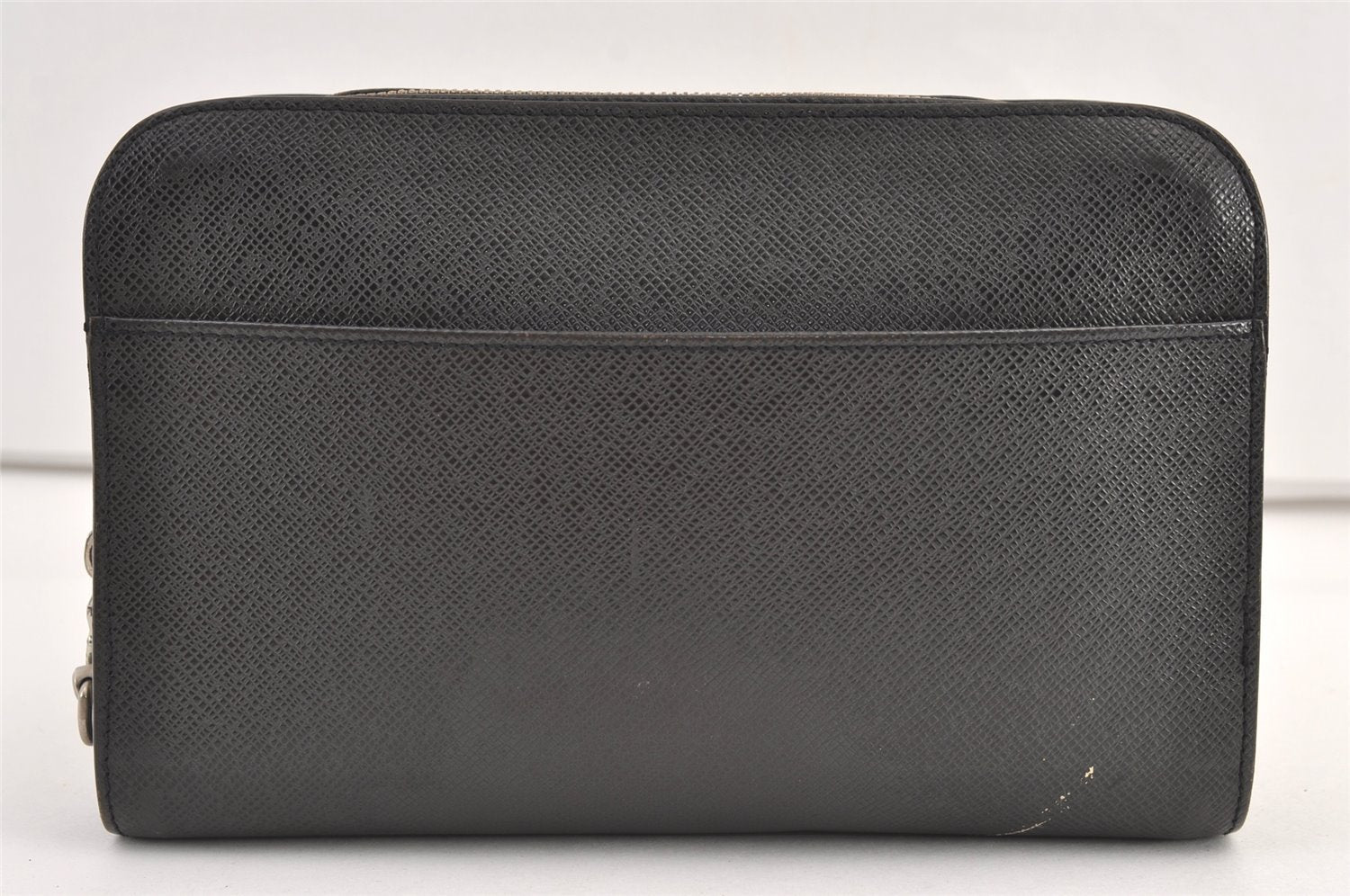 Authentic Louis Vuitton Taiga Baikal Clutch Bag Black M30182 LV 9247J