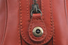 Authentic BURBERRY Vintage Leather Hand Bag Purse Orange 9248I