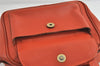 Authentic BURBERRY Vintage Leather Hand Bag Purse Orange 9248I