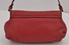 Authentic Chloe LILY Ribbon 2Way Shoulder Hand Bag Purse Leather Red 9250J