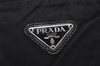 Authentic PRADA Vintage Nylon Tessuto Leather Drawstring Backpack Black 9253I