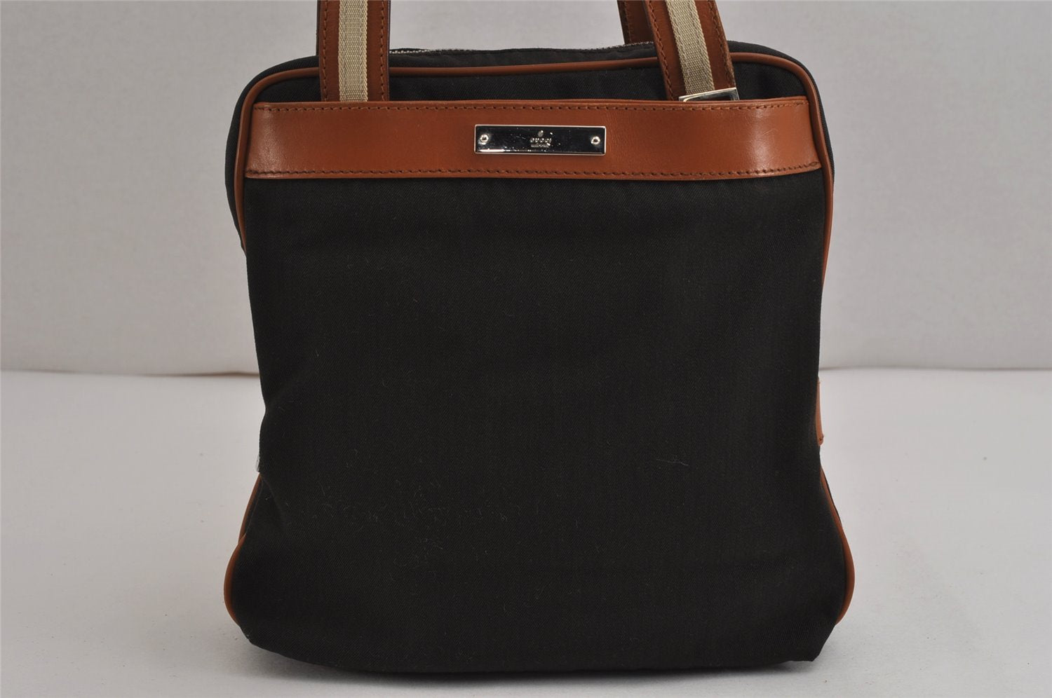 Authentic GUCCI 2Way Shoulder Hand Bag Purse Canvas Leather 0190535 Brown 9253J