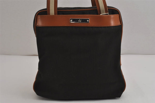 Authentic GUCCI 2Way Shoulder Hand Bag Purse Canvas Leather 0190535 Brown 9253J