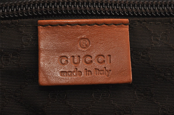 Authentic GUCCI 2Way Shoulder Hand Bag Purse Canvas Leather 0190535 Brown 9253J