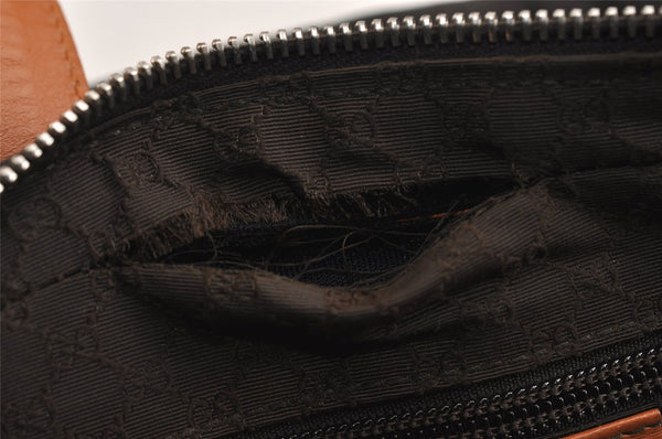 Authentic GUCCI 2Way Shoulder Hand Bag Purse Canvas Leather 0190535 Brown 9253J