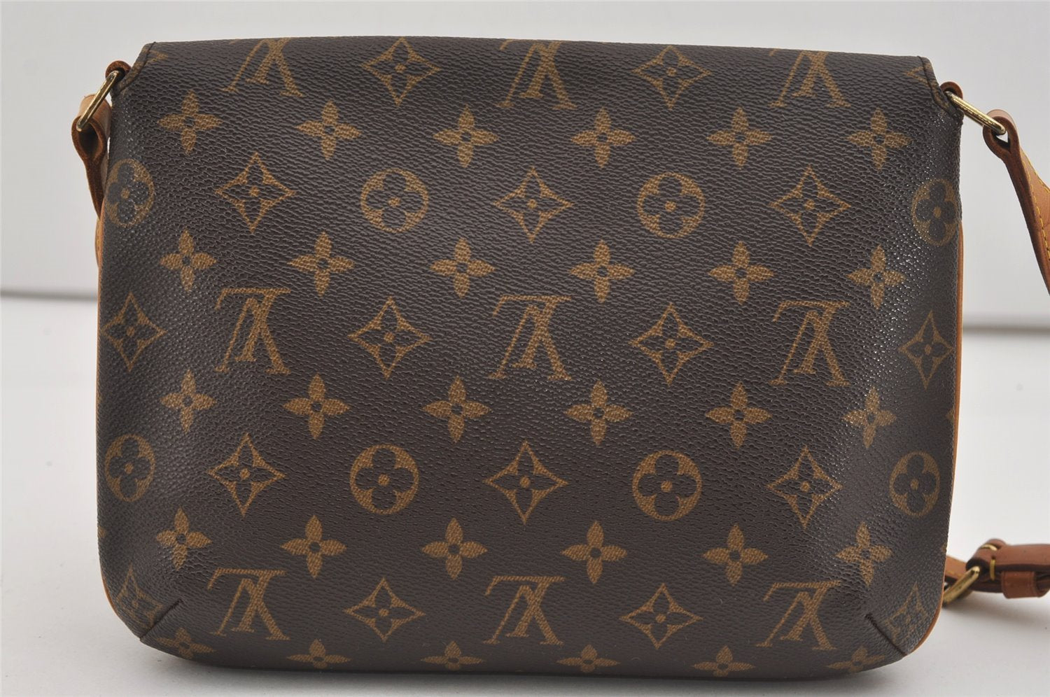 Authentic Louis Vuitton Monogram Musette Tango Shoulder Bag M51257 LV 9255I