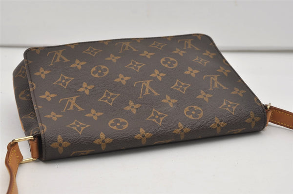 Authentic Louis Vuitton Monogram Musette Tango Shoulder Bag M51257 LV 9255I