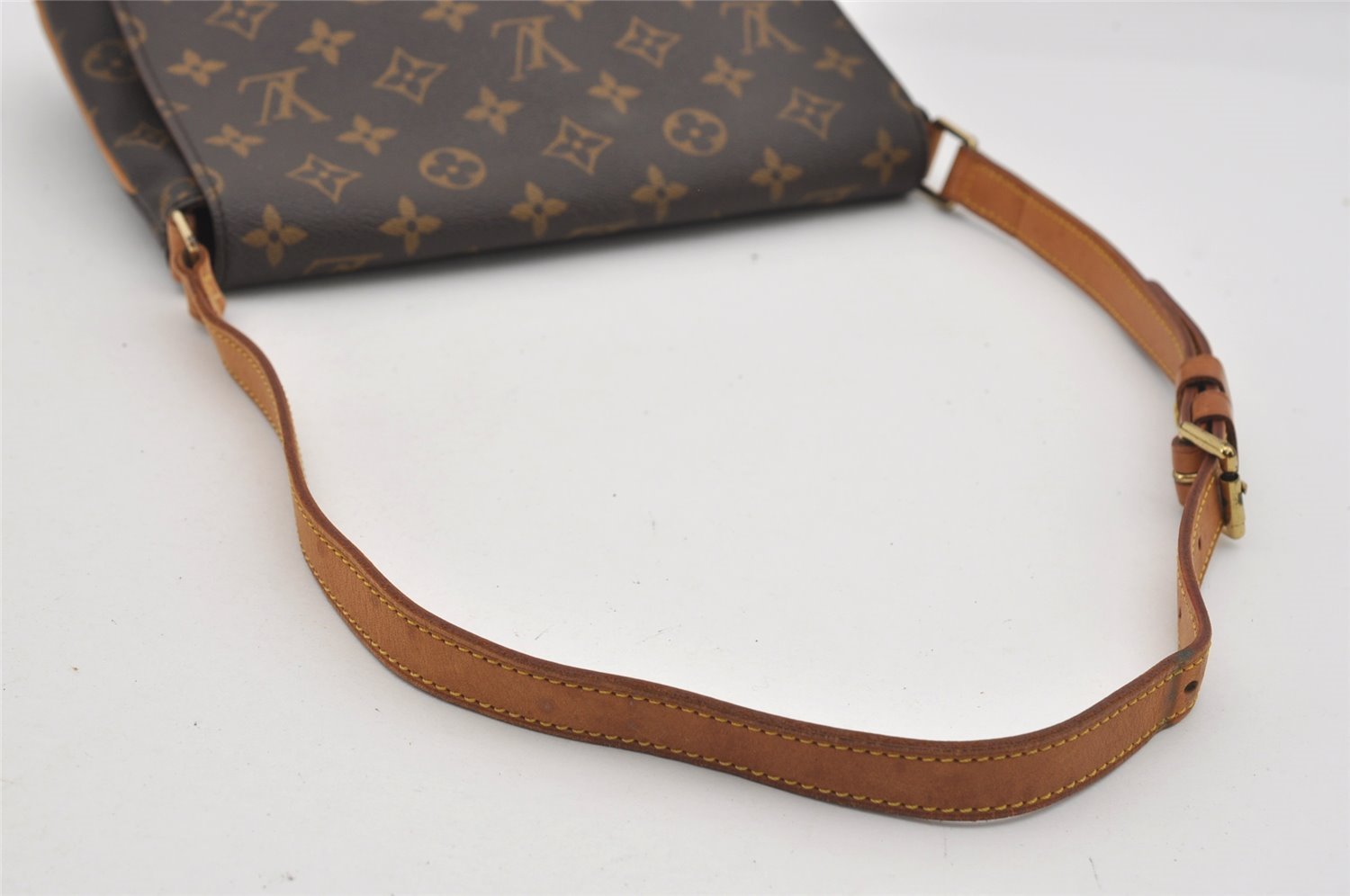 Authentic Louis Vuitton Monogram Musette Tango Shoulder Bag M51257 LV 9255I