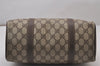 Authentic GUCCI Web Sherry Line Hand Boston Bag GG PVC Leather Brown 9256I